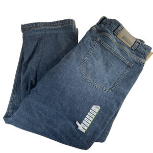 Duluth Trading Mens 44x30 Blue Jeans Flex Ballroom Flannel Lined Pants Relaxed
